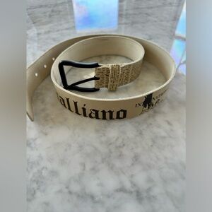 John Galliano Belt newsprint 95 cm 36 in